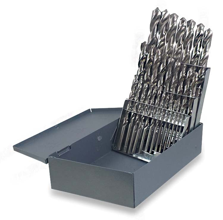 60 Piece Black Oxide HSS DRILL BIT SET 1 to 60 Wire Gage Jobber Index Made In USA Morse 18103