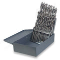 21 Piece Black Oxide DRILL BIT SET 1/16"-3/8" by 64th HSS Jobber Length Twist Made In USA