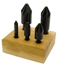 5 Piece Machine Countersink SET 4 Flute High Speed Steel