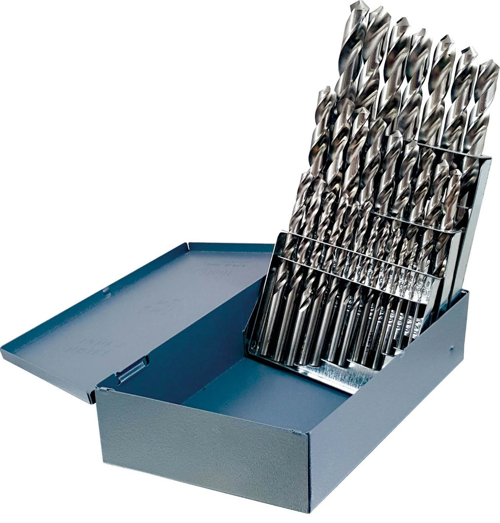 60 Piece Bright Wire Gage HSS Drill Bit Set 1 to 60 Jobber Twist Index Made In USA Morse 18146