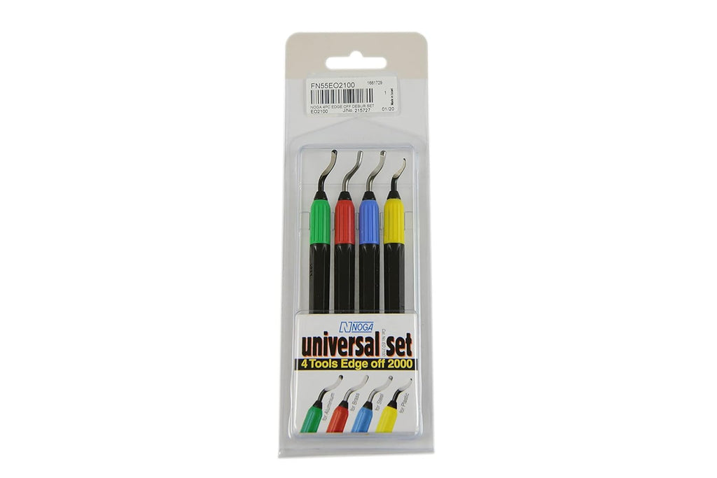EO2100 NOGA Edge Off Deburring Set of 4 Tools for Aluminum Brass Steel Plastic
