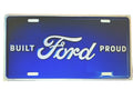 Built Ford Proud License Plate Vintage Style Logo Blue Aluminum Car Truck Tag Made In USA