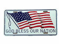 God Bless Our Nation License Plate Aluminum Made In USA