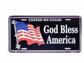 God Bless America License Plate United We Stand Aluminum Made In USA
