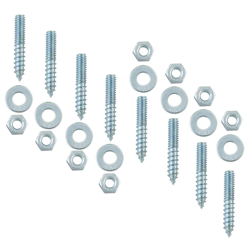 1/4-20 x 2-1/2" Hanger Bolt Kit all Types of Wood Projects Zinc plated 8 Pack