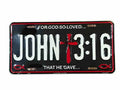 John 3:16 License Plate Aluminum Made In USA