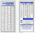 Morse Pocket Chart Decimal Machinist Drill Guide and Taps Inch Metric Thin Plastic