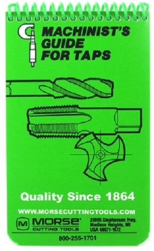 Machinist's Guide for Taps MORSE Pocket Manual Handbook Green Book